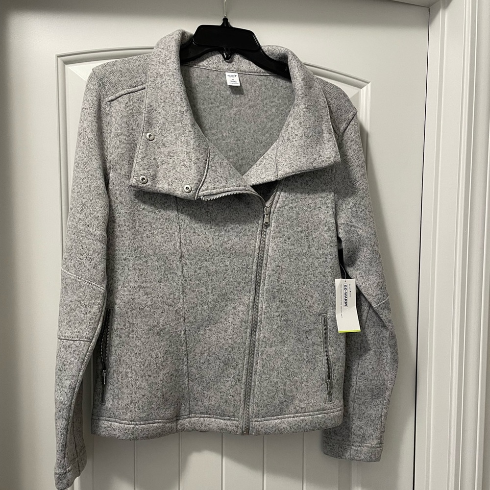 Old Navy grey fleece jacket